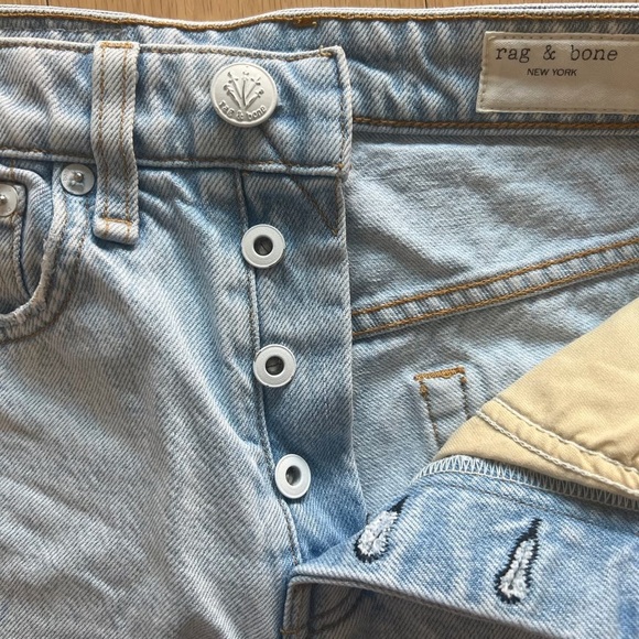 Rag & Bone Maya High-Rise Midi Short - Nevada Blue - Picture 2 of 6